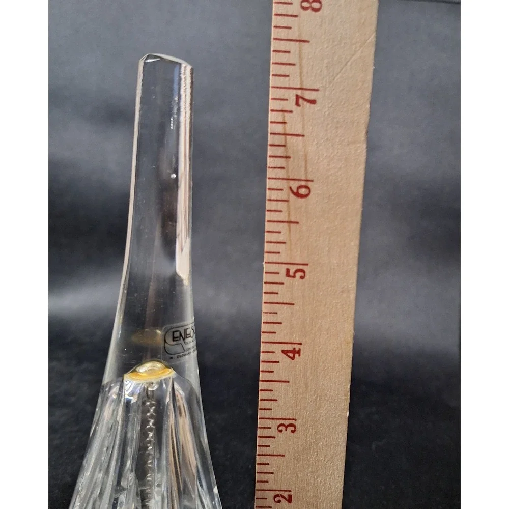 Pair of Enesco Genuine Lead Crystal Bells (two slightly different types).